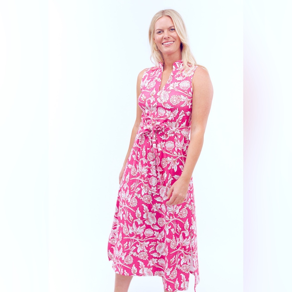 Smith & Quinn Pink ‘Paige’ Sleeveless Dress in “Tuileries Bloom”, Size XS